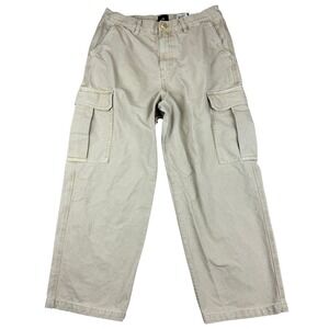 H&M Pants Men 32 Baggy Fit Cargo Workwear Wide Leg Canvas Skater Streetwear Y2K